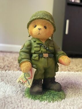 Cherished Teddies Soldier 2000 bear figurine
